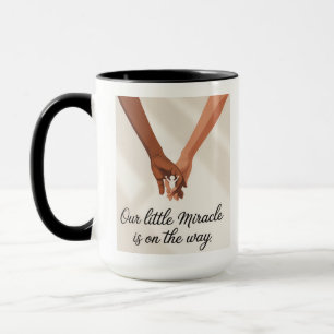 Two moms baby shower mug
