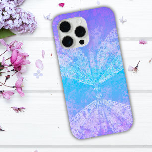Two Moths Vintage Blue and Purple Gothic Collage C iPhone 15 Pro Max Case