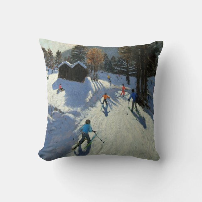 Two mountain huts Pleney Morzine Cushion (Front)