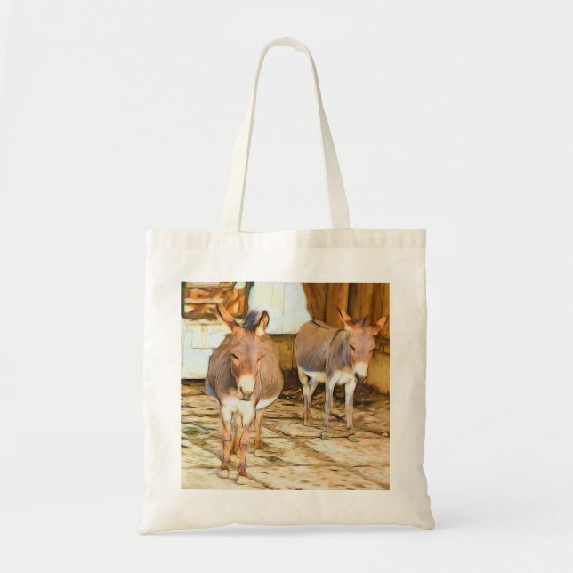 Two Mules that Are Donkeys Tote Bag (Front)