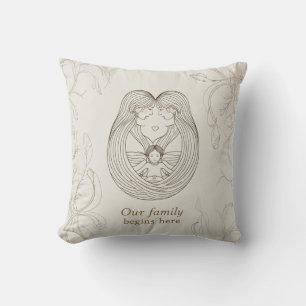 Two mums baby shower cushion