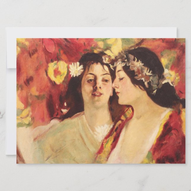 Two Muses of Spring (by Stefan Luchian) Card (Front)