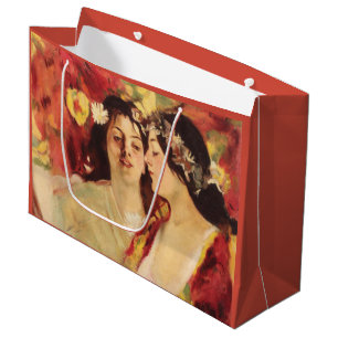 Two Muses of Spring (by Stefan Luchian) Large Gift Bag