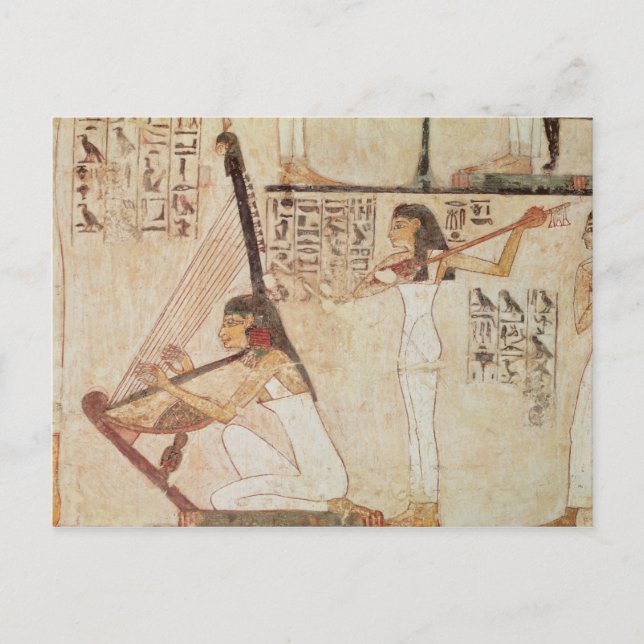 Two Musicians, from the Tomb of Rekhmire Postcard (Front)