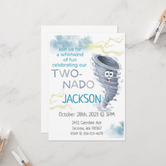 Two-Nado Birthday Invitation 