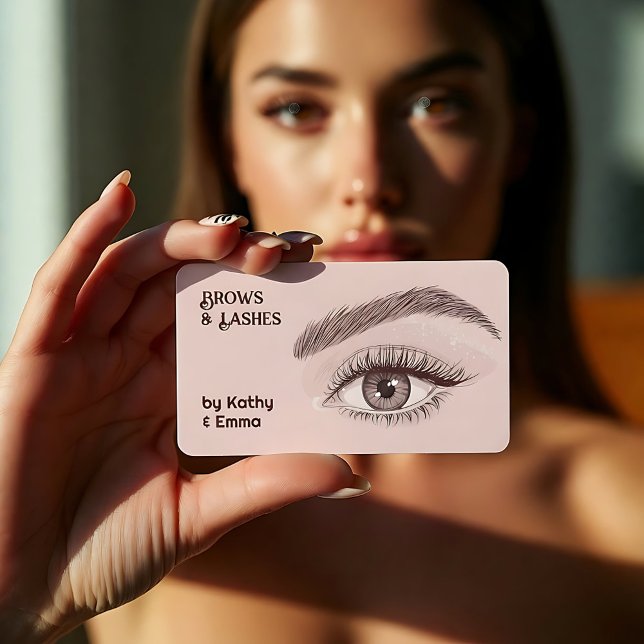 Two Names Brows Lashes Business Card (Two Names Brows Lashes Business Cards)