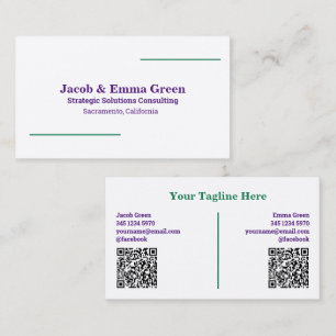 Two Names Custom QR Business Card