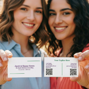 Two Names Custom QR Business Card