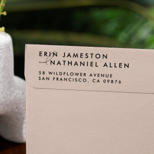 Two Names & Handwriting Modern Return Address Self-inking Stamp