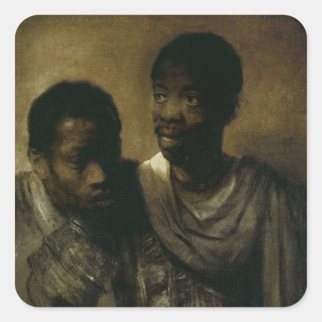 Two Negroes, 1661 Square Sticker (Front)