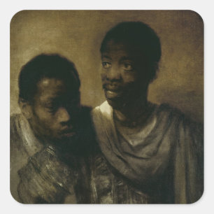 Two Negroes, 1661 Square Sticker