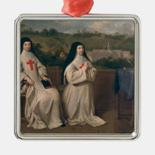 Two Nuns Metal Tree Decoration