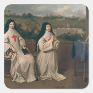 Two Nuns Square Sticker