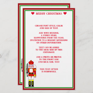 Two Nutcracker Soldiers Christmas Stationery