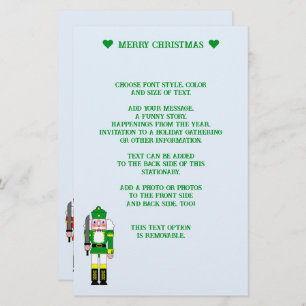 Two Nutcracker Soldiers Christmas Stationery