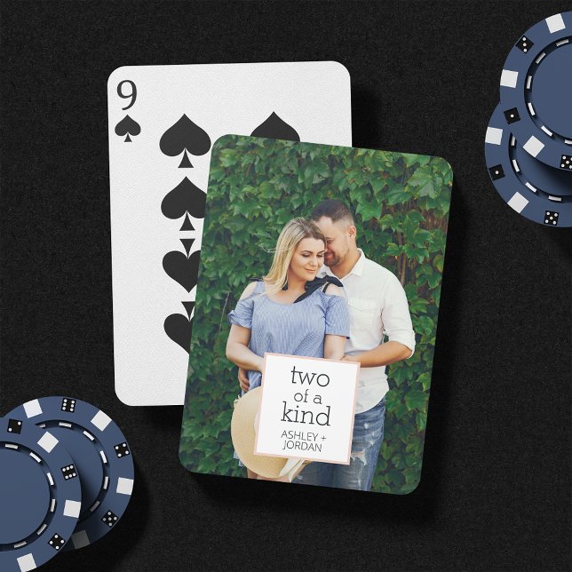Two of a Kind | Engagement Photo or Wedding Favor Playing Cards (Creator Uploaded)