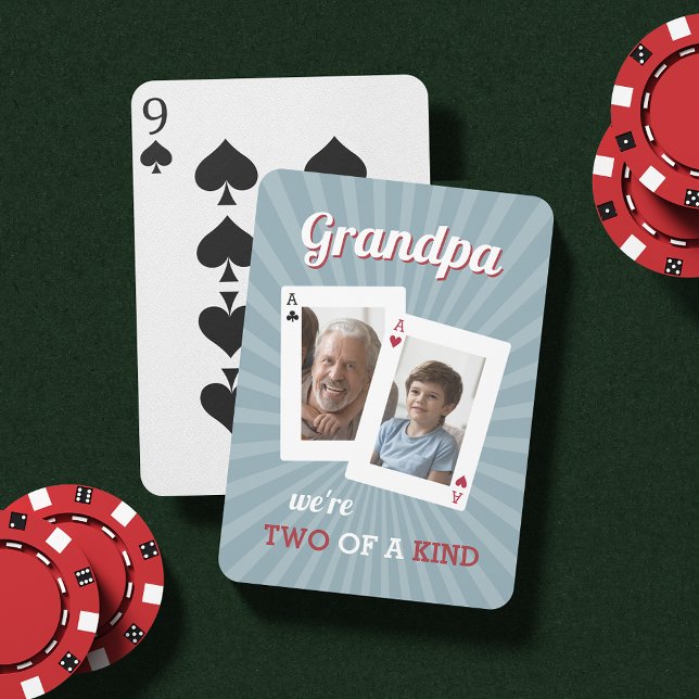 Two of a Kind | Grandpa & Child Photo Playing Cards (Creator Uploaded)