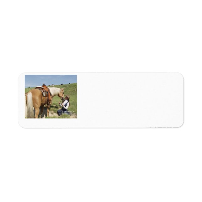 Two Of A Kind: Palomino & Cowgirl Return Address Label (Front)