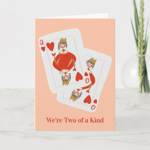 Two of a Kind Queen Playing Cards Valentine's Day