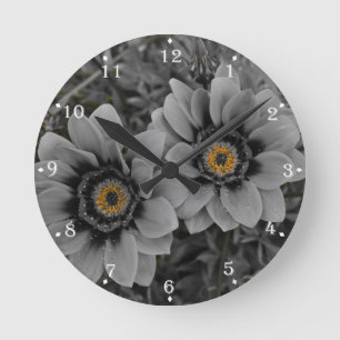 Two of a Kind Round Clock