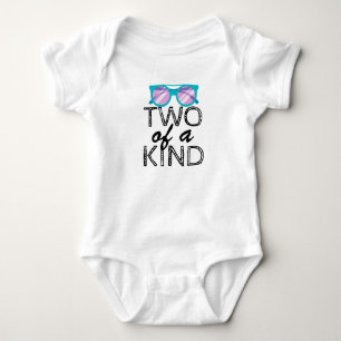 TWO of a kind, twin baby baby grow, funny babygrow Bodysuit