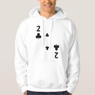 Two of Clubs T Poker Playing Card Costume Group Hoodie