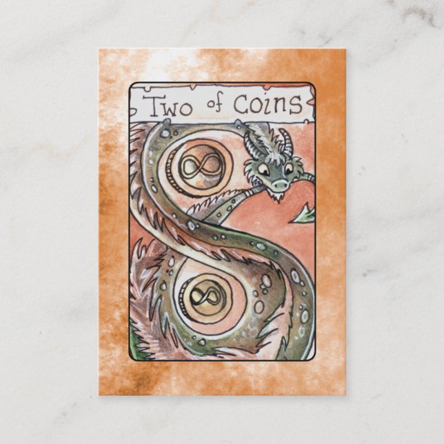 Two of Coins Business Card (Front)