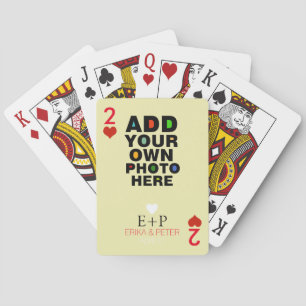 Two of Hearts Love Wedding Photo Playing Cards