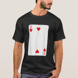 Two Of Hearts Playing Cards Halloween Costume Deck T-Shirt