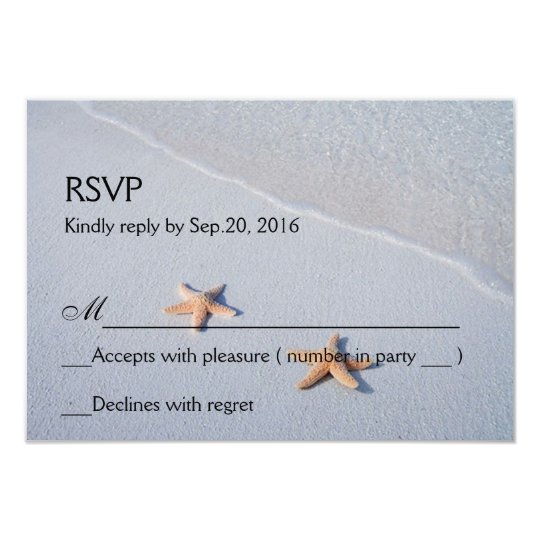 Two of Us | Ocean Love Starfish Response RSVP Card