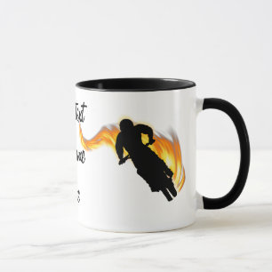 Two Off Road Dirt Bikes with Flames Mug