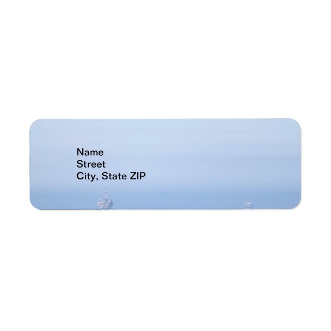 Two Oil Rigs Return Address Label (Front)