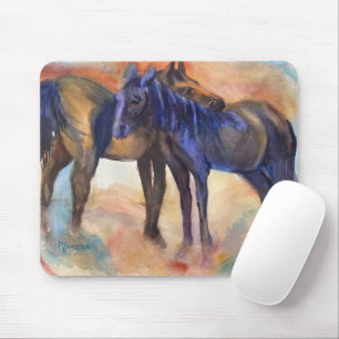 Two Old Pals Horse Computer Mouse Pad Original Art