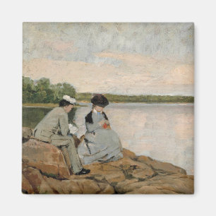 Two on the beach, Arvid Liljelund  Magnet