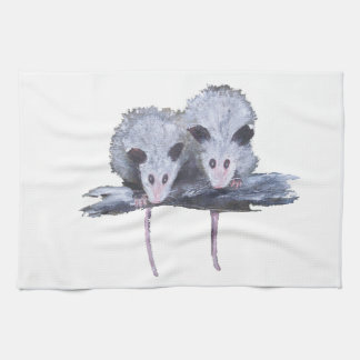 "Two Opossums" Towel