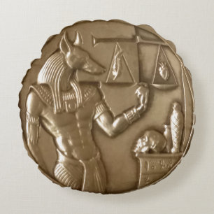 Two Ounce .999 Fine Silver Egyptian Coin Round Cushion