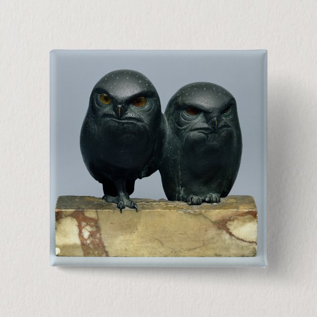 Two Owls, 1903-04 15 Cm Square Badge (Front)