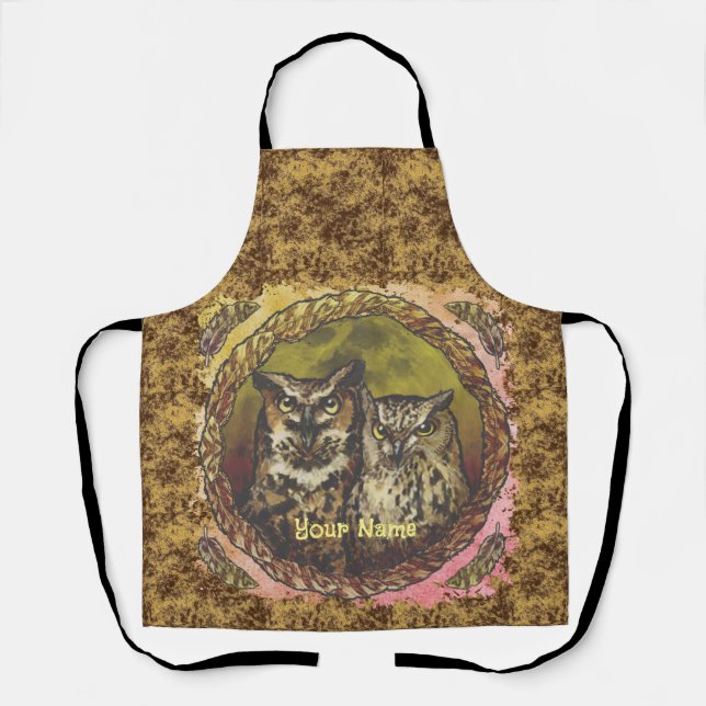 Two Owls   Apron (Front)