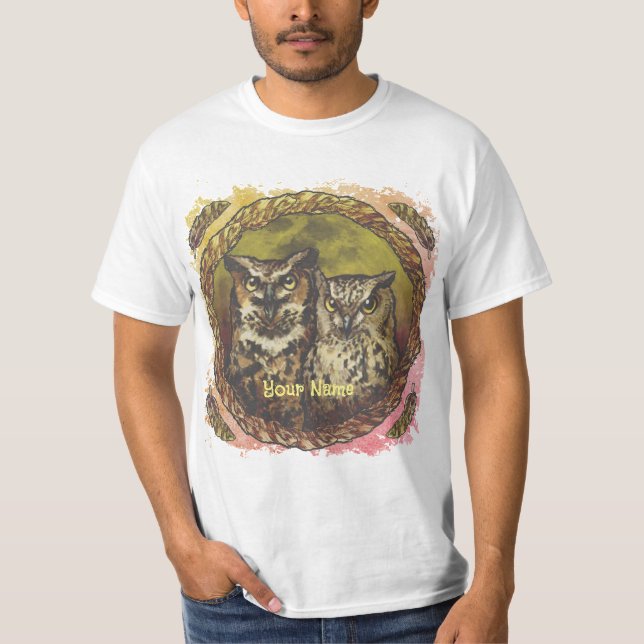 Two Owls   T-Shirt (Front)