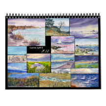 Two Page Fine Art Calendar, Coastal scenes