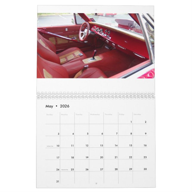 Two Page, Medium, White Calendar pro street dodge (May 2026)