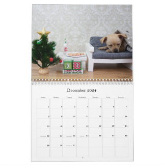 Two Page MediumCalendar, White Calendar