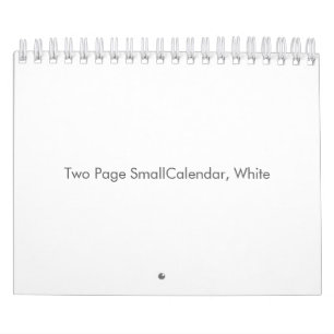 Two Page SmallCalendar, White Calendar