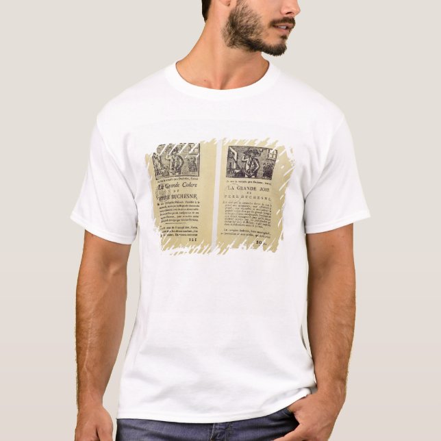 Two pages from 'La Grande Colere de Pere T-Shirt (Front)