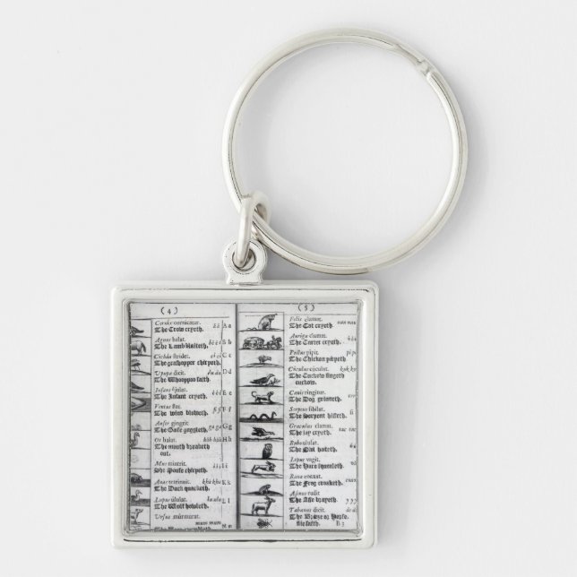 Two pages from 'Orbis Sensualium Pictus' Key Ring (Front)