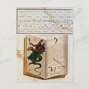 Two pages from 'The Magus' Postcard