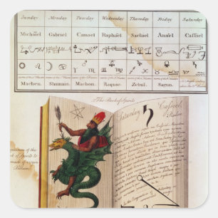 Two pages from 'The Magus' Square Sticker