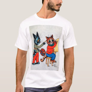 Two Painter Cat, Louis Wain T-Shirt