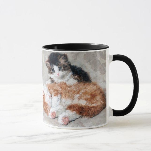 Two Pair of Sweet Kittens by Henriette Ronner-Knip Mug (Right)