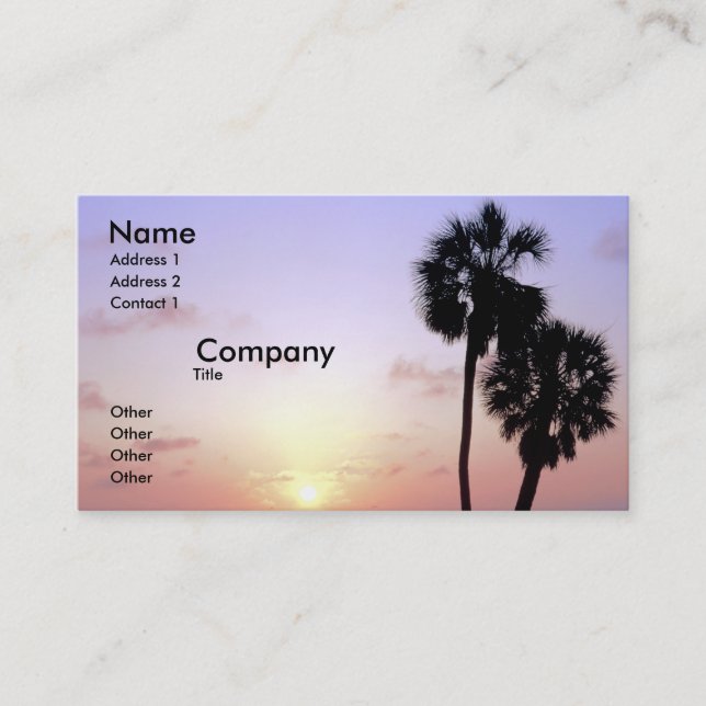 Two Palm Trees Business Card (Front)